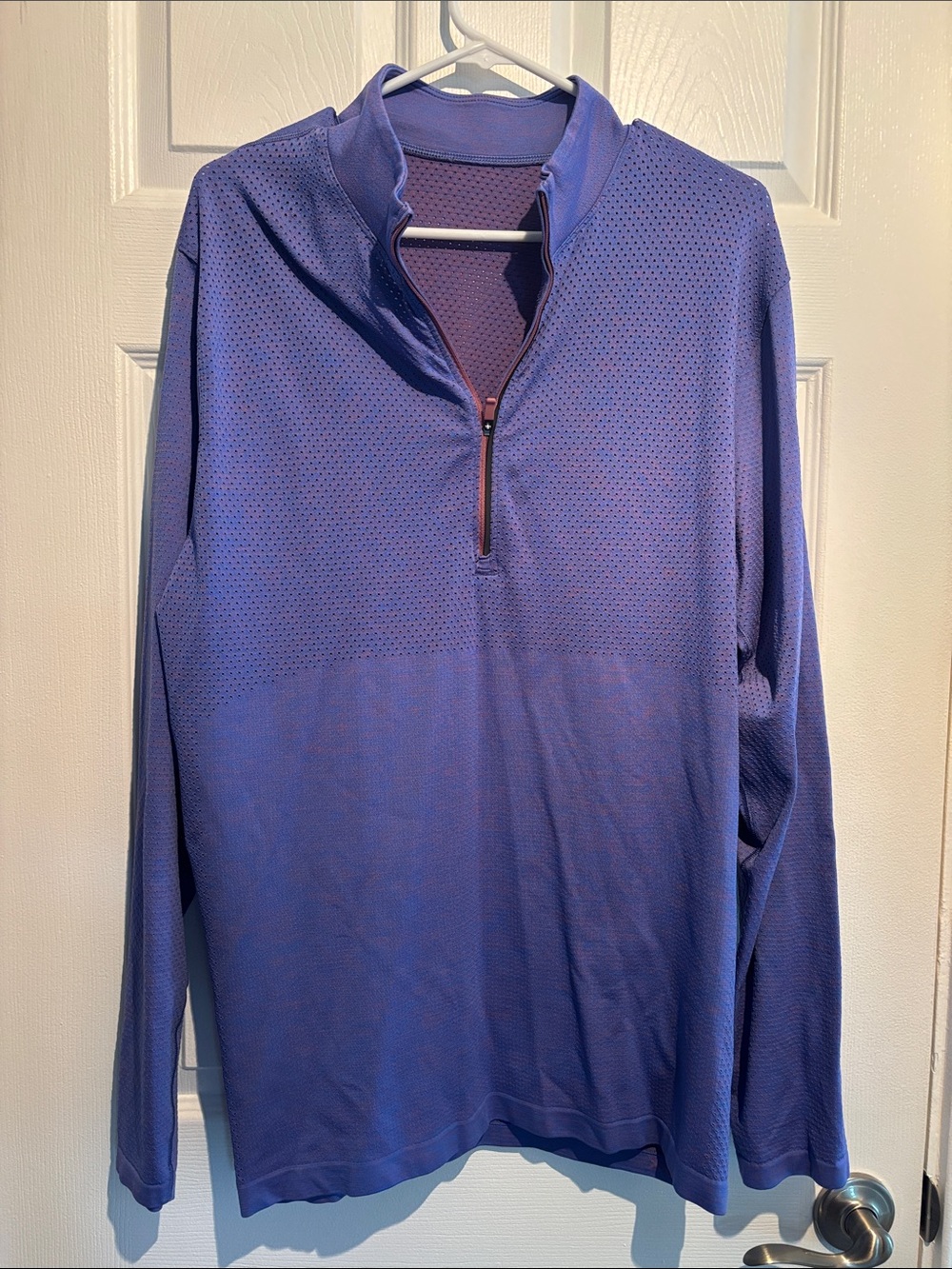 lululemon athletica Men's Purple Half-Zip Performance Sweater